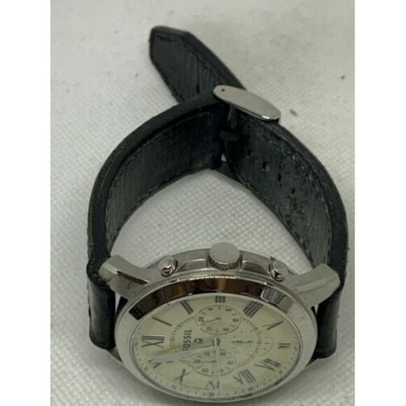 Fossil Q Men's Watch Chronograph Smartwatch Tracker Black Leather Band NDW1 C98 - Picture 7 of 9